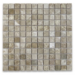 Az Emperador Light 1x1 négyzet alakú mozaik csempe polírozott